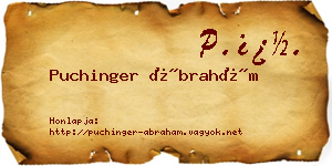 Puchinger Ábrahám névjegykártya